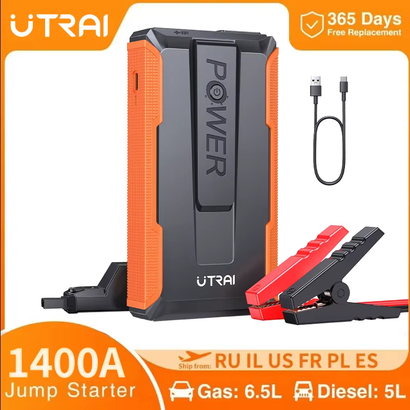UTRAI Power Bank 2000A Jump Starter Portable Charger Car Booster 12V Auto Starting Device Emergency Car Battery Starter